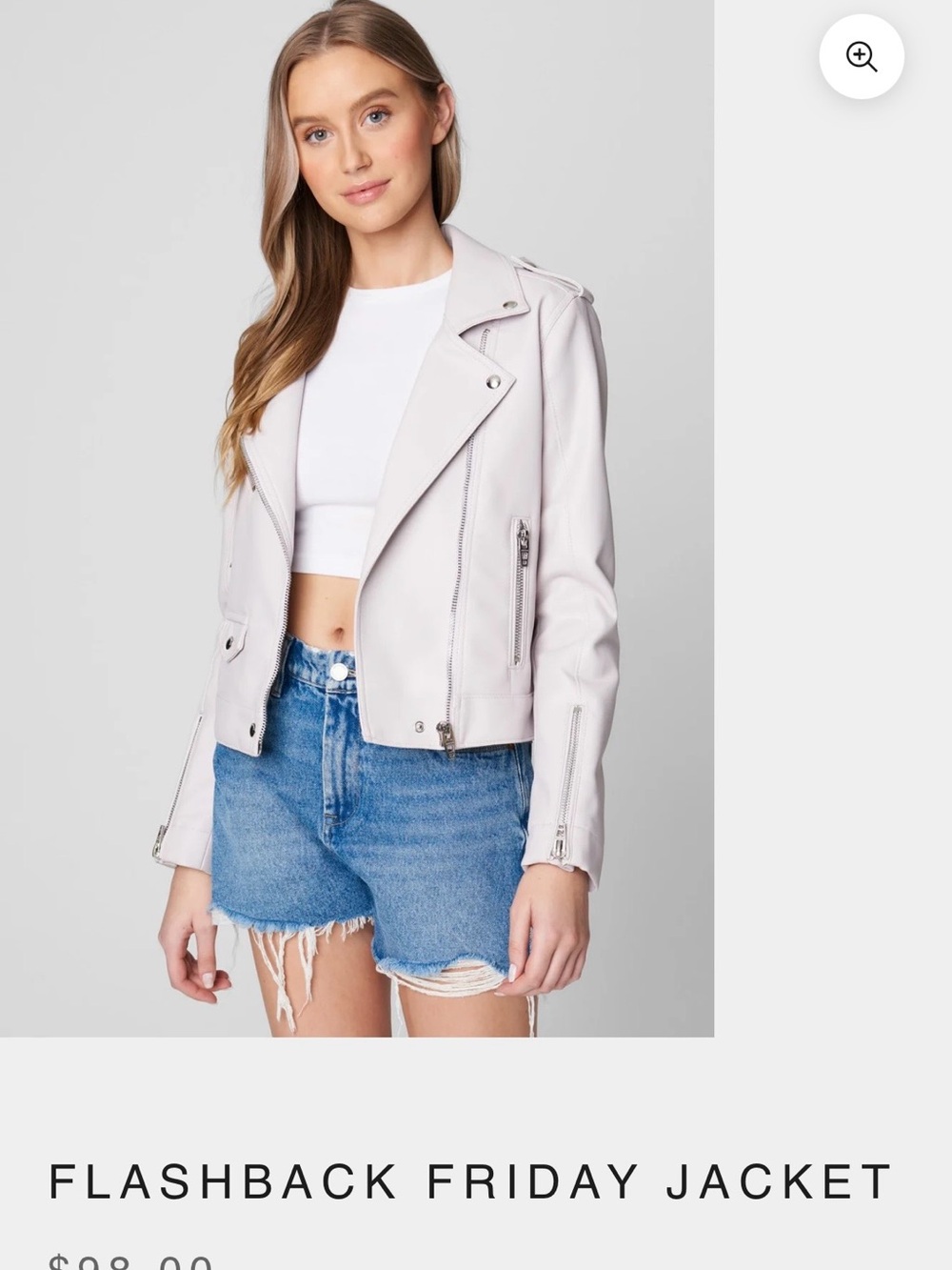 NWT BLANKNYC Faux Leather Moto Jacket in Flashback Friday